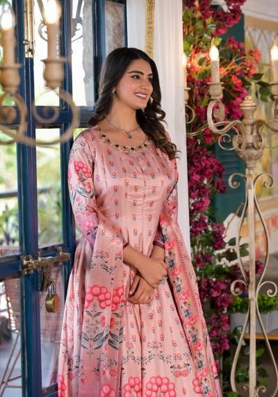 TEJASVEE SAMYUKTA 37001 TO 37004 DESIGNER DOLA SILK GOWN WHOLESALER IN INDIA